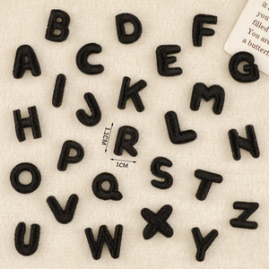 Patchs brodés avec lettres, patchs de lettres de dessin animé, patchs thermocollants pour accessoires de bricolage - Product Image 1