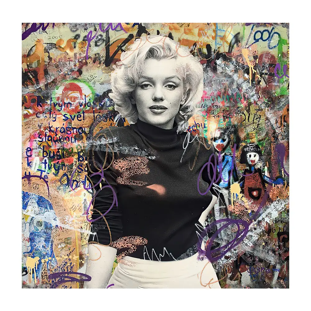 Wall art decoration Marilyn Monroe canvas painting and sell well oil painting on canvas for decoration