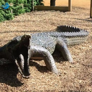 Escultura de Animal de Bronce - Estatua de Cocodrilo Fundida para Decoración de Jardín, Producto de Artesanía <span class=keywords><strong>en</strong></span> Metal - Product Image 4