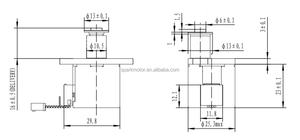 Motor paso a paso lineal PM bifásico 25BYJ certificado RoHS, 3.2VDC, 75N.cm, de alta fuerza para actuación de válvulas HVAC/termostato inteligente (<span class=keywords><strong>TRV</strong></span>) - Product Image 4