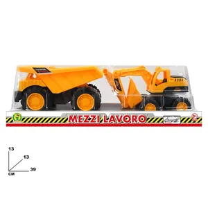 Ensemble de véhicules de construction Mezzi Lavoro Toy 39 cm avec camion benne et excavatrice pour enfants de 3 ans et plus - Product Image 2