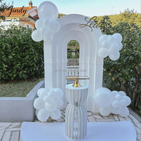 JINDY - Fondo de Acrílico Blanco con Decoración Floral Personalizada para Bodas y Eventos