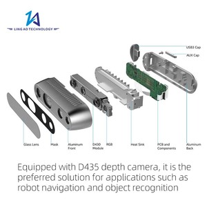 Châssis de véhicule <span class=keywords><strong>robot</strong></span> mobile extérieur Nano Jetson à 4 roues motrices avec Lidar ROS pour la recherche et l'éducation - Product Image 3