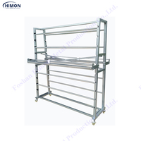Stand libre Commercial avec couteau coupé 10 rouleaux de tapis Textile rouleaux de tissu présentoir