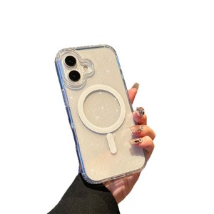 Funda protectora transparente con purpurina de doble capa para <span class=keywords><strong>Apple</strong></span> 17 Pro/iPhone 17 Air, carcasa móvil magnética de lujo a prueba de golpes - Product Image 5