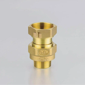 วาล์วกันกลับทองเหลืองคุณภาพสูง DunYun HPb 59-1 <span class=keywords><strong>รุ่น</strong></span> 502-3 พร้อมเกจ<span class=keywords><strong>วัด</strong></span>แรงดันน้ำแบบสปริง ระบบไฮดรอลิก ซีล PTFE ทนอุณหภูมิปานกลาง - Product Image 1