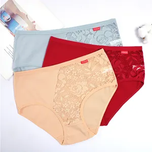 Wholesale high rise thread cotton lace Mix pink underwear women panties for plus sized knickers women underwear UOKIN A6107