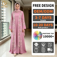 dames mode intérieur ouvert 2 pièces ensemble à manches longues dubaï turquie Ramadan abaya musulman longue robe pour les femmes