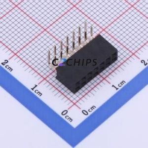 PM200-2-07-W-4.3 Pin Socket Bent Lead Through Hole,P=2mm Connector ( Jack Structure: 2x7P )( Pitch: 2mm )( Row Spacing: 2mm ) - Product Image 1