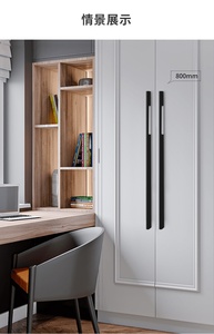 Modern Aluminum Alloy Furniture Handles <b>Knobs</b> <b>for</b> Kitchen Cabinets Drawers-<b>Dresser</b> Bedroom Bathroom Living Room Hotel Use - Product Image 5