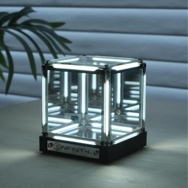 4D Space Gaming LED Acrylic Atmosphere Lamp Projector Modern Minimalist Living Room Decor USB Touch Control Dimmable Light