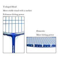 Raquette de badminton ultra-légère 8U 60g, entièrement en fibre de carbone, raquette individuelle pour adultes, durable et à haute tension, type attaque
