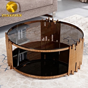 Hotel mobili soggiorno set di <span class=keywords><strong>vetro</strong></span> caffè tavola rotonda caffè tavoli <span class=keywords><strong>per</strong></span> la vendita TT027 - Product Image 3