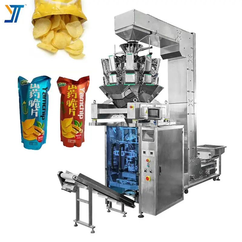 Упаковочная машина для пакетиков и закусок, автоматическая упаковочная машина для картофельных банановых чипсов