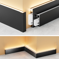 Plinthe en alliage d'aluminium LED, bordure de sol, plinthe décorative, panneau en aluminium, plinthe en aluminium, plinthe en aluminium décorative