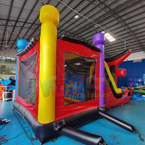 Outdoor commercial ninja inflatable bounce house slide combo commercial kids bouncy castle castillo hinchable - Product Image 2