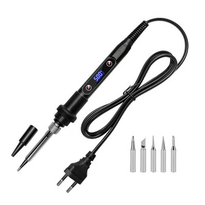 Ensemble de fers à souder Euro 908v de haute qualité OEM, noir, 5 têtes, <span class=keywords><strong>collection</strong></span> de 6 pièces, fer à souder 80w - Product Image 2