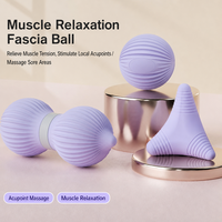 Balle de massage en silicone directement de l'usine, forme cacahuète, pour relaxation des tissus profonds, points de pression, dos, nuque, épaules, OEM ODM