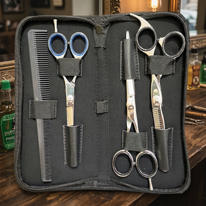 ASAP BEAUTY PAKISTAN Eco-Friendly Stainless Steel SUS 440c Salon Scissors Set Long <b>Heavy</b>-<b>Duty</b> Blades for Hair Extension - Product Image 4
