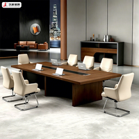 Table de conférence moderne en bois JIUSHUN, bureau de salle de réunion, mobilier de bureau, table de réunion de luxe pour 8 à 10 personnes