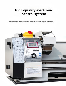 Mini tour CNC semi-automatique 400 <span class=keywords><strong>600</strong></span> 800MM pour métaux avec filetage automatique, idéal pour le travail du bois - Product Image 2