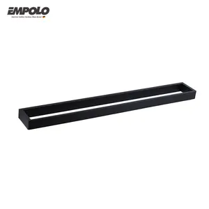 Bathroom Accessories Manufacturer Matt Black 60cm Wall Mounted Towel Holder Brass Bathroom Single Towel Bar