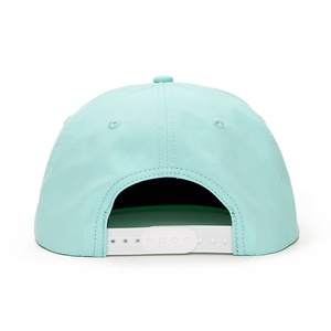Casquettes Snapback non structurées à 5 panneaux avec logo en caoutchouc personnalisé et cordon en nylon - Product Image 4