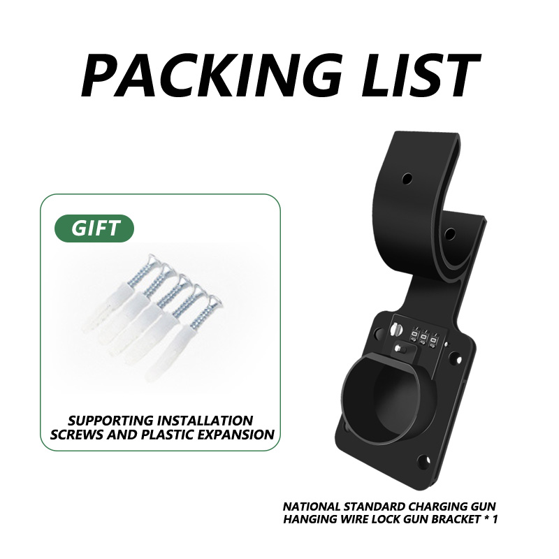 Suporte de parede para cabo de carregador Ev Suporte de cabo de carregador J1772 Gancho de armazenamento de cabo de carregador Ev