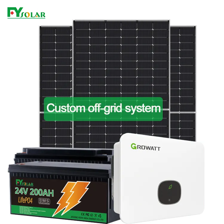Off Grid Zonne-Energie Systeem 20kw 30kw 50kw Compleet Off Grid Zonnepanelen Systeem Voor Thuis Power 10kw Fotovoltaïsche Systeem