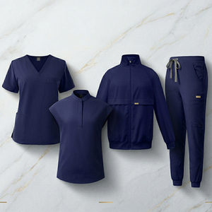 도매 맞춤형 통기성 2/3/4/5-in-1 의료 간호 스크럽 유니폼 세트 남녀 공용 치과 제조사 병원 - Product Image 2