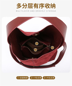 Fashion New Crossbody Bags High Quality PU Leather Shoulder Bucket Bag Casual Totes Luxury Women Handbags and <b>Purses</b> - Product Image 3