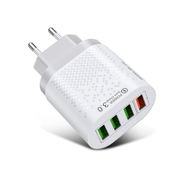 Adaptateur mural multi-USB 4 ports QC3.0 30W 5V/3A, chargeur rapide avec protection OTP/OVP, certifié CE, prise UK pour Android, parmi les plus vendus