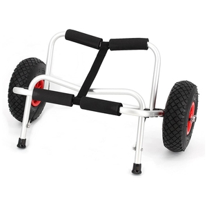 HITU AC9051 <span class=keywords><strong>Kayak</strong></span> chariot <span class=keywords><strong>Kayak</strong></span> avec pneus pneumatiques capacité de 150 LB argent - Product Image 1