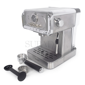 Cafetera Italiana de Acero Inoxidable para Espresso y Café en <span class=keywords><strong>Grano</strong></span>, 15/20 Bares, con Manómetro - Product Image 4