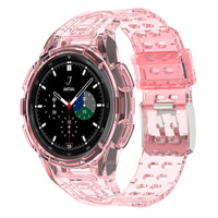Bracelet de montre en TPU transparent avec étui pour Samsung Galaxy Watch 4 Classic 46 42 44 mm 40 mm 46 mm, bracelet de montre en silicone