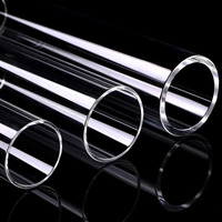 Tube de quartz rond de différentes spécifications, personnalisé en direct d'usine, pour utilisation en laboratoire et en phares