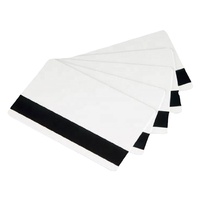 Kostenlose Muster Schwarze Magnetstreifenkarte Ohne Chip Kostengünstige Bedruckbare Farbband-Inkjet Weiße PVC-Plastikkarte mit Prägung