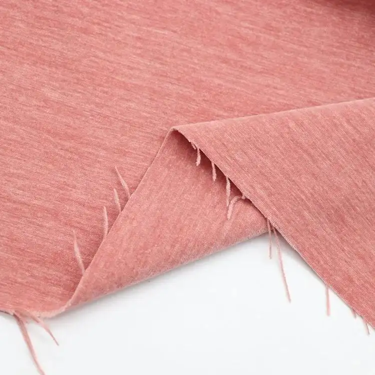 High quality 100% polyester 350gsm soft velvet plain dyed chenille fabric for women coat garment