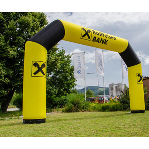 Arche gonflable personnalisée avec logo, conception gratuite, maquette 3D, tissu Oxford, double pilier avec sacs de sable pour l'activation de marque d'entreprise - Product Image 1