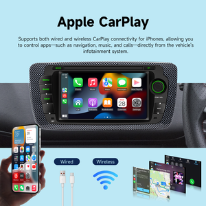 Radio para Auto BQCC de 7 Pulgadas con Android, Reproductor Multimedia con Pantalla Carplay, MP5, Mirrorlink, RDS, BT, <span class=keywords><strong>FM</strong></span>, GPS, Estéreo para Auto para Seat <span class=keywords><strong>Ibiza</strong></span> 2009-2013 - Product Image 3