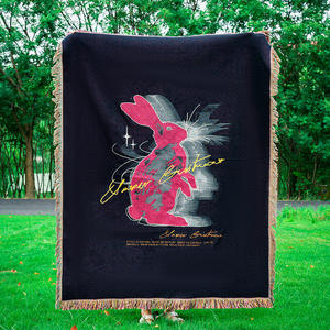 Manta de Picnic Personalizada, Alfombra, Tapiz, Tejido Jacquard de Algodón y Poliéster con Diseño de Perro o Gato - Product Image 5