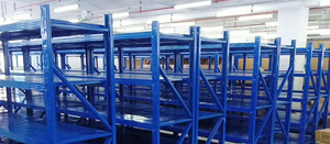 Système de rack d'entrepôt réglable à usage moyen et lourd Supports d'empilage sélectifs Rayonnage de palettes pour dalles multicouches - Product Image 3