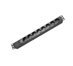 Yüksek kaliteli temel PDU 220V/16A 8 schuko tipi DIN 49440 soket çıkışları veri merkezi güç kabine PDU