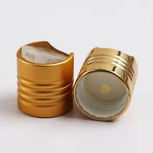 20/410 के लिए 24/410 एल्यूमीनियम प्लास्टिक सोने चांदी डिस्क शीर्ष टोपी कॉस्मेटिक बोतल