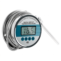 Digital Display Thermometer Gauge Waterproof Acid and Alkali Resistant Temperature Meter for Industrial Measurement