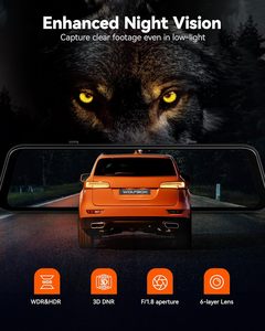 WOLFBOX G850Pro 딜러 <span class=keywords><strong>12</strong></span> 인치 4K 와이파이 터치 스크린 야간 투시경 Camara <span class=keywords><strong>Dvr</strong></span> 자동차 카메라 백미러 대시 캠 - Product Image 5