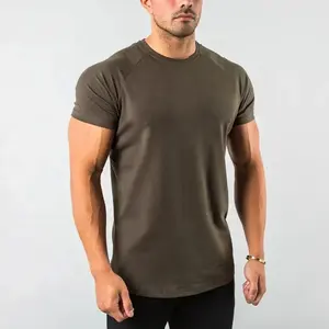 Camiseta com secagem rápida jl0223b, camiseta fitness masculina com manga raglan para academia
