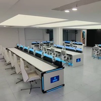 Bureaux de contrôle ergonomiques pour configuration transfrontalière, bureaux de studio de diffusion, consoles pour salles de surveillance hospitalière
