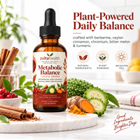 Gouttes liquides de berbérine à marque privée, formule personnalisée avec cannelle de Ceylan et chrome, 100 mg, 2 ml