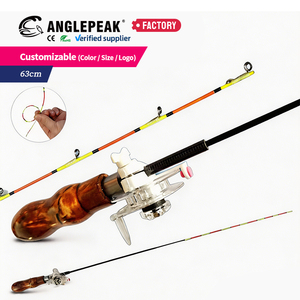 Canne à pêche sur glace en carbone ultra-légère de 63 cm <span class=keywords><strong>avec</strong></span> poignée en liège, 2 sections, pointe semi-solide en titane, pour la pêche au bar - Vente en gros - Product Image 6